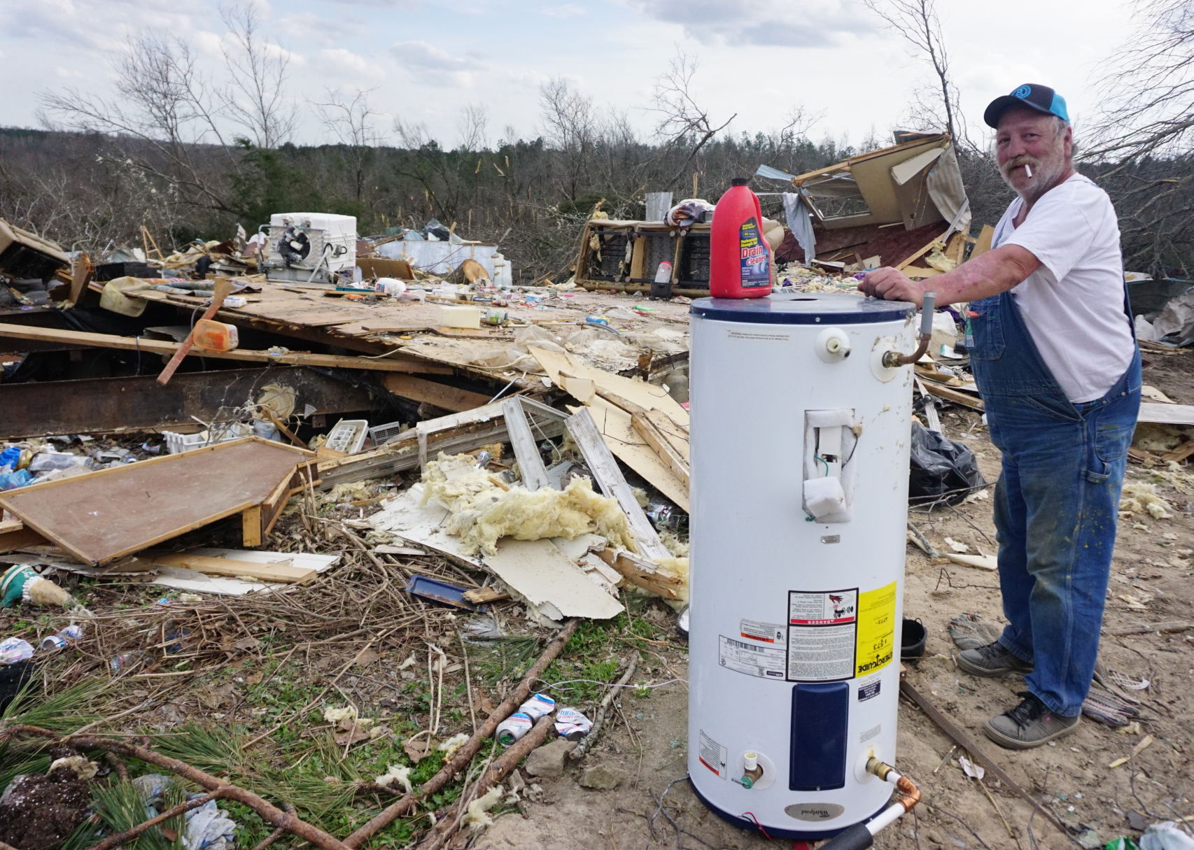 Tornado damage in Lee County